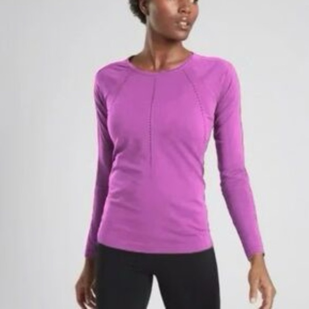 Long Sleeve Purple Athleta Top in Size S